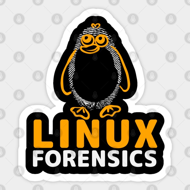 Linux Forensics Sticker by Cyber Club Tees